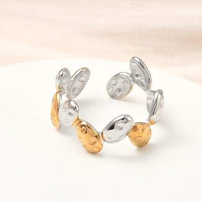 304 Stainless Steel Cuff Rings LS-RJEW-D338-03D-GP-1