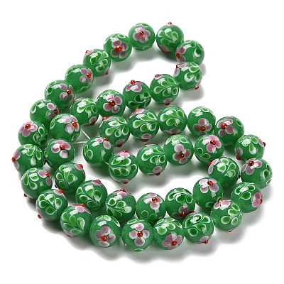 Handmade Lampwork Bumpy Beads Strands LAMP-A005-01C-1