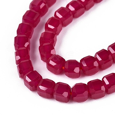 Lab Grown Red Corundum Beads Strands G-N351-02A-01-1