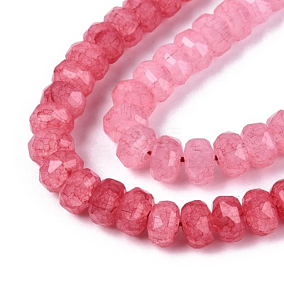 Imitation Jade Crackle Glass Beads Strands X-GLAA-N068-01A-A12-1