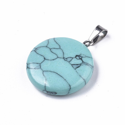Synthetic Turquoise Pendants X-G-R470-007-1