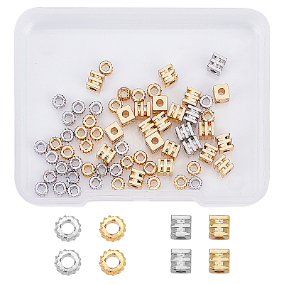 Brass Spacer Beads KK-FH0001-80-1