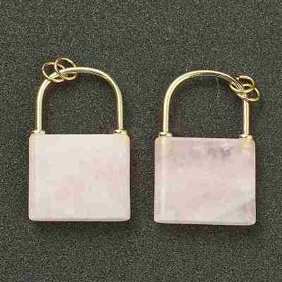 Natural Rose Quartz Pendants G-B012-16G-08-1