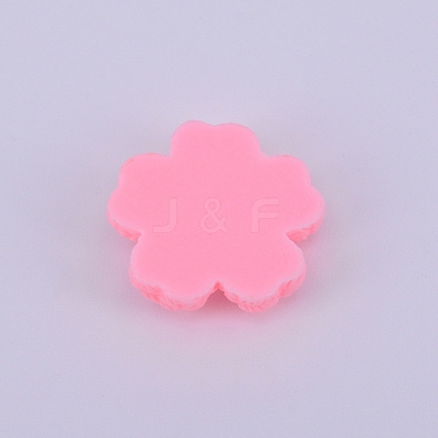 Opaque Frosted Resin Cabochon RESI-WH0009-30-1