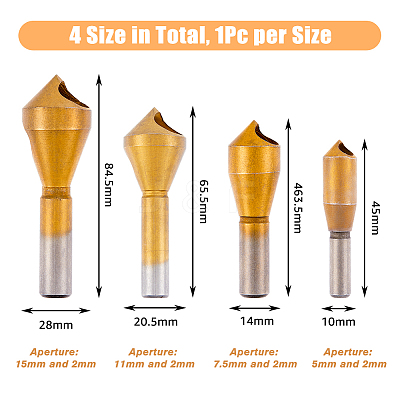 Steel Countersink Drill Bits TOOL-WH0125-90-1