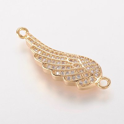 Brass Micro Pave Cubic Zirconia Links X-ZIRC-K061-88G-1