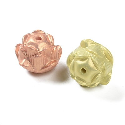 UV Plating & Spray Painted Opaque Acrylic Beads OACR-G047-02-1