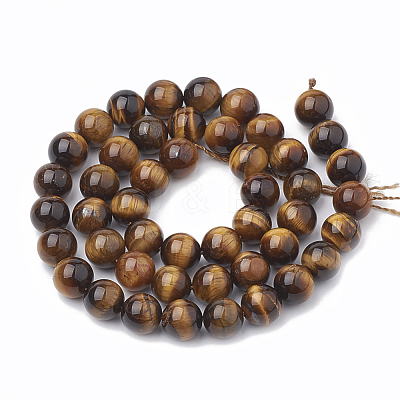 Natural Tiger Eye Beads Strands X-G-S333-8mm-001-1