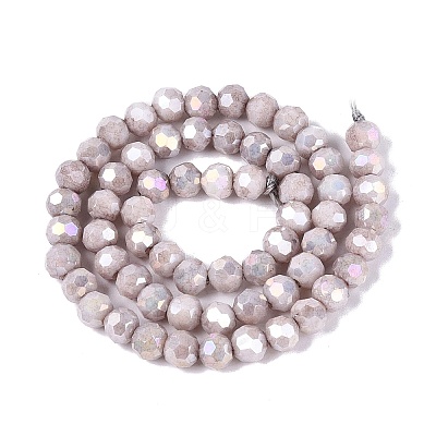 Anti-Tarnish Electroplate Glass Beads Strands EGLA-ZX010-6mm-01-1