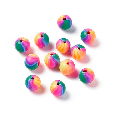 Handmade Polymer Clay Beads X-CLAY-D005-01E-1