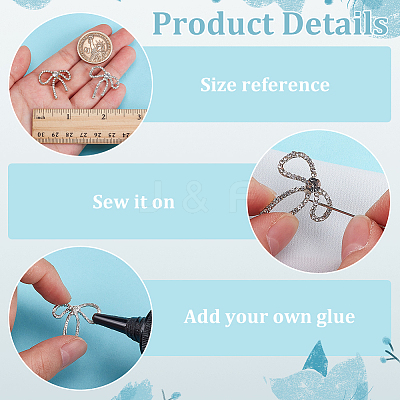 12Pcs 2 Colors Alloy Rhinestone Cabochons FIND-FG0004-58-1