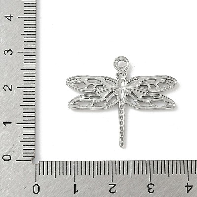 304 Stainless Steel Dragonfly Pendants STAS-S186-08D-P-1