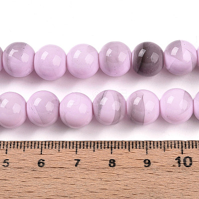 Baking Paint Glass Beads Strands DGLA-N013-10mm-08-1