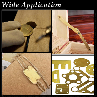 4Pcs Brass Sheets DIY-PH0036-42-1