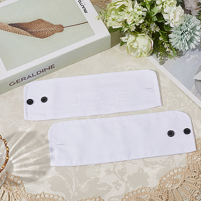 Removable Cotton Wrist Cuffs with Resin Button AJEW-WH20077-020A-1