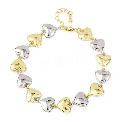 Brass Link Chain Bracelets for Women BJEW-G762-02GP-1