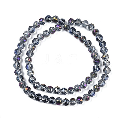 Transparent Electroplate Glass Beads Strands EGLA-N002-34C-C17-1