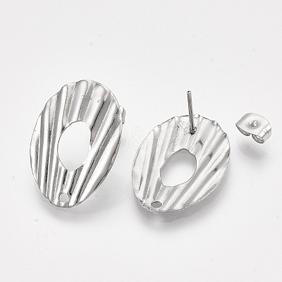Non-Tarnish 304 Stainless Steel Stud Earring Findings LS-STAS-S079-47B-1