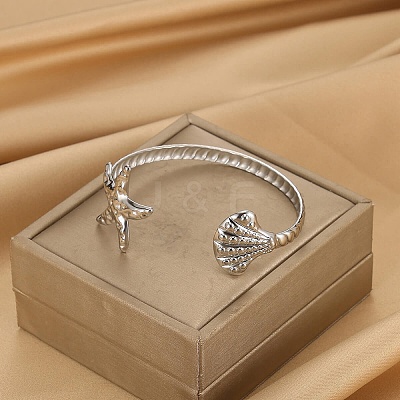 304 Stainless Steel Cuff Bangles for Women LS-BJEW-C122-01P-1