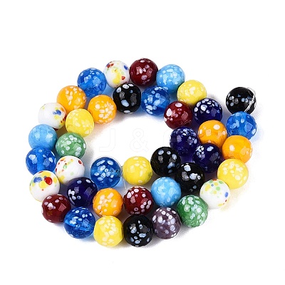 Handmade Lampwork Beads Strands LAMP-Q041-11B-1