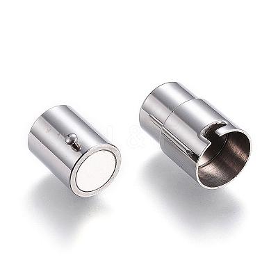 Tarnish Resistant 304 Stainless Steel Locking Tube Magnetic Clasps STAS-D159-29-1