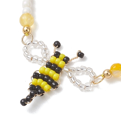 Glass Seed Beads Link Bracelets BJEW-MZ00309-1