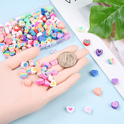 200Pcs Handmade Polymer Clay Beads CLAY-YW0002-20-1