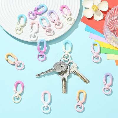 14Pcs 7 Colors Alloy Swivel Clasps FIND-CJZ0001-012-1