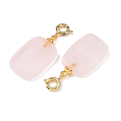 Natural Rose Quartz Pendant Decorations G-G461-01G-06-1