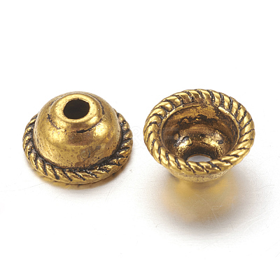 Tibetan Style Alloy Bead Caps X-GLF5099Y-NF-1