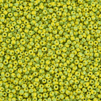 12/0 Two Tone Opaque Glass Seed Beads SEED-T006-01A-A02-1