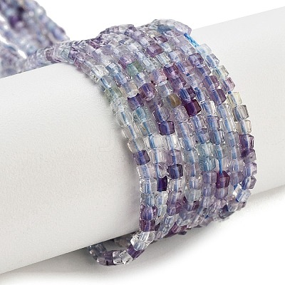 Natural Colorful Fluorite Beads Strands G-H042-B06-01-1