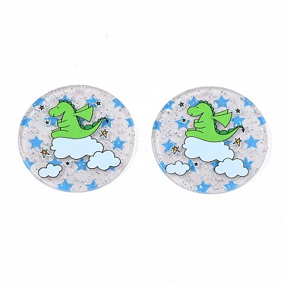 Transparent Printed Acrylic Pendants TACR-S135-036-1