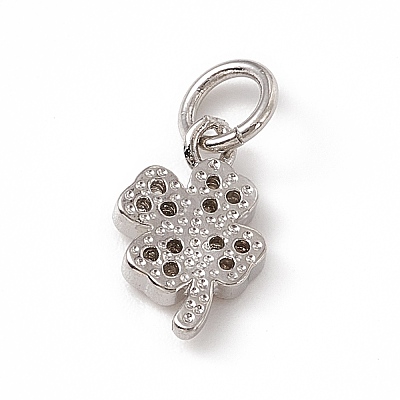 Brass Micro Pave Cubic Zirconia Charms ZIRC-F132-35P-1