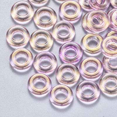Transparent Spray Painted Glass Beads GLAA-S190-003A-05-1