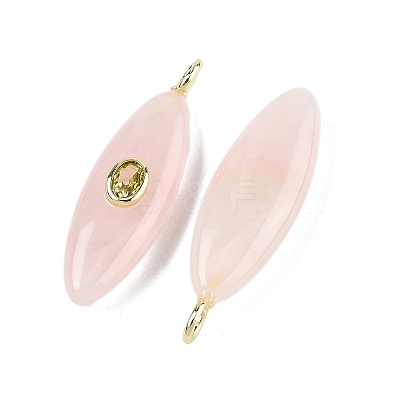 Natural Rose Quartz Pendants G-D357-01E-1