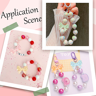 50Pcs Opaque Acrylic Beads SACR-SC0001-30-1