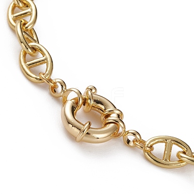 Brass Mariner Link Chain Necklaces NJEW-JN03247-1