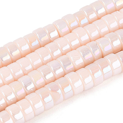 AB Color Plated Opaque Glass Beads Strands GLAA-T026-3x6mm-P11-1