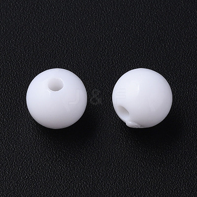 Opaque Acrylic Beads X-MACR-S370-C8mm-01-1