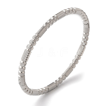 Non-Tarnish Texture 304 Stainless Steel Bangles for Women LS-BJEW-K252-02P-1