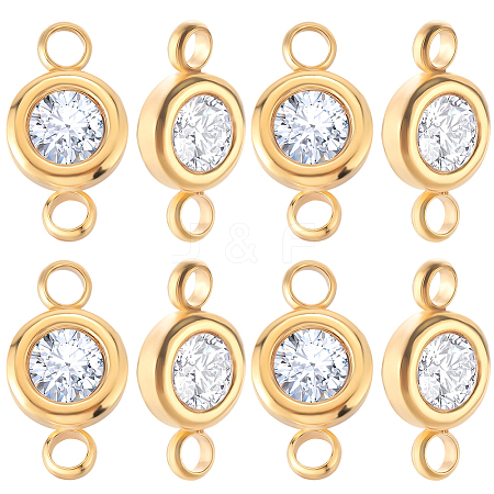 20Pcs 304 Stainless Steel Crystal Rhinestone Links Connectors STAS-BBC0009-19G-1