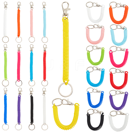 CRASPIRE 26Pcs 13 Colors Plastic Spring Rope for Mobile Phone Bag Accessories FIND-CP0001-61-1