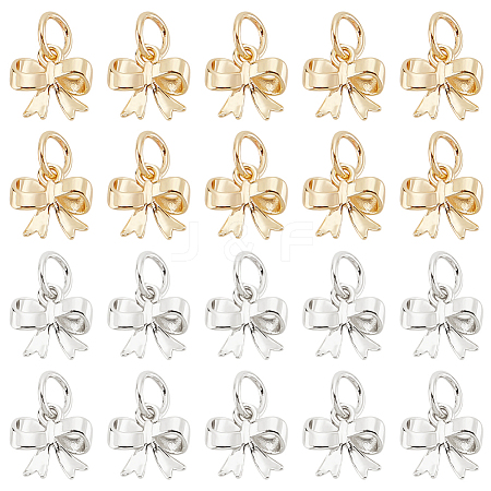 20Pcs 2 Colors Brass Pendants KK-HY0003-86-1