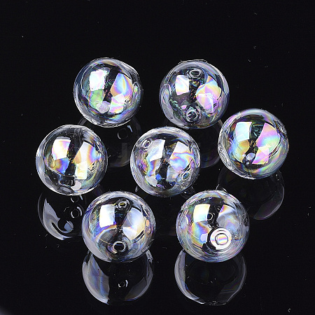 Handmade Blown Glass Globe Beads LS-X-DH017J-1-18mm-AB-1