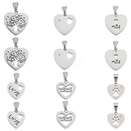 304 Stainless Steel Pendants STAS-UN0014-92P-1