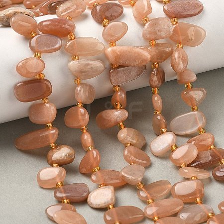 Natural Sunstone Beads Strands G-P604-A04-01-1