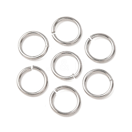 Tarnish Resistant 304 Stainless Steel Open Jump Rings STAS-N015-10-6x0.8mm-1