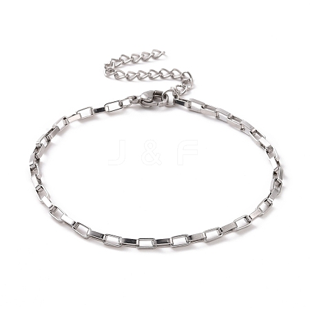 304 Stainless Steel Venetian Chain Bracelet for Men Women BJEW-E031-09P-1