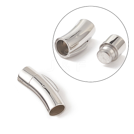 Tarnish Resistant 304 Stainless Steel Bayonet Clasps STAS-I013-8mm-1